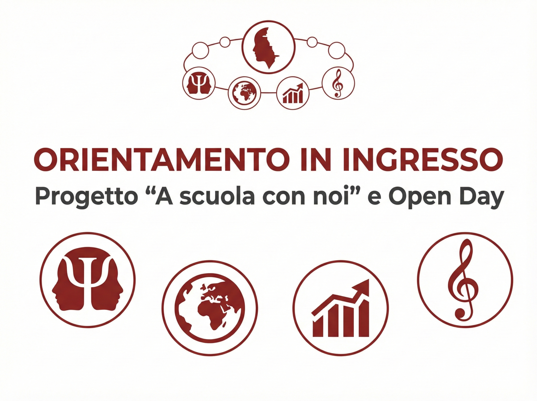 Orientamento in ingresso – Progetto “A scuola con noi” e Open Day